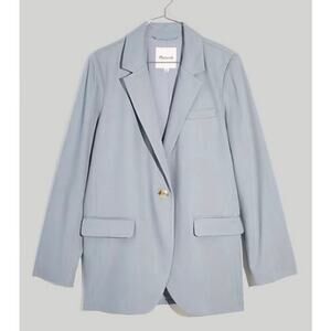 Madewell Oversized Linen Larsen Classic Minimalist Blazer in Drapeweave Size XL